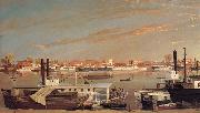 George Tirrell View of Sacramento,California,From Across the Sacramento River Sweden oil painting artist